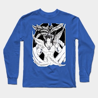 Drawing done in manga and anime style in black and white Long Sleeve T-Shirt